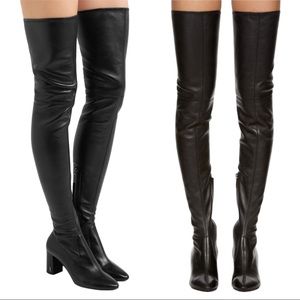 Saint Laurent YSL Logo Loulou Thigh High Boots